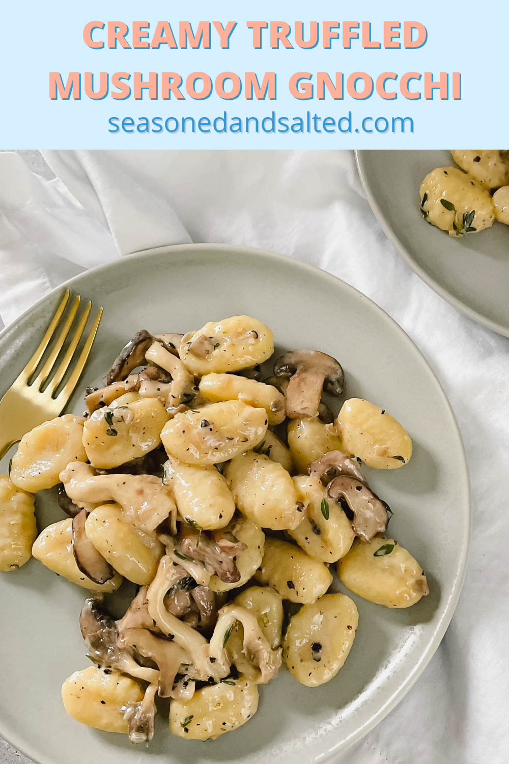 Creamy Truffled Mushroom Gnocchi Seasoned and Salted
