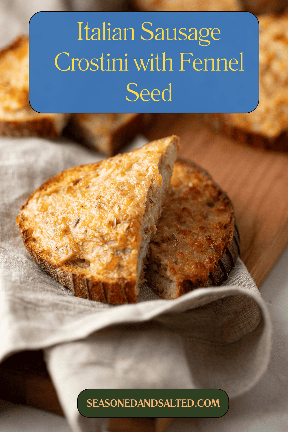 Italian Sausage Crostini Recipe with Fennel Seed Seasoned and Salted