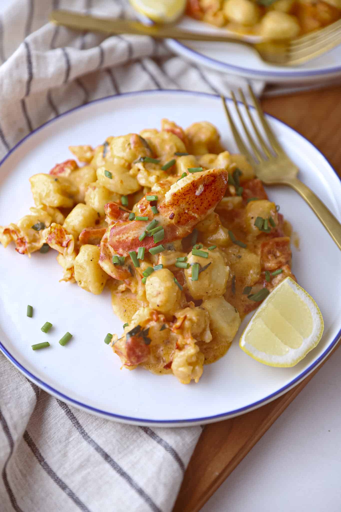 How to Make Lobster Gnocchi with Tomato Cream Sauce Seasoned and Salted