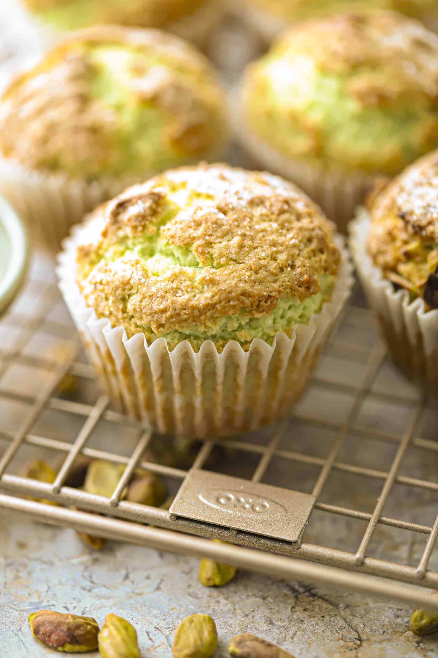 Pistachio Muffins Recipe - Bakery-Style with Pudding - Seasoned and Salted
