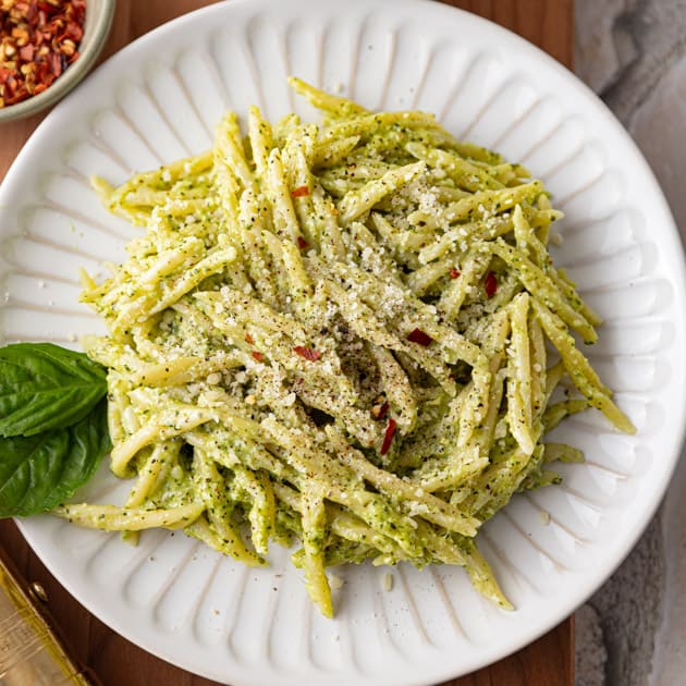 Authentic Genovese Trofie al Pesto (Liguria Recipe) - Seasoned and Salted