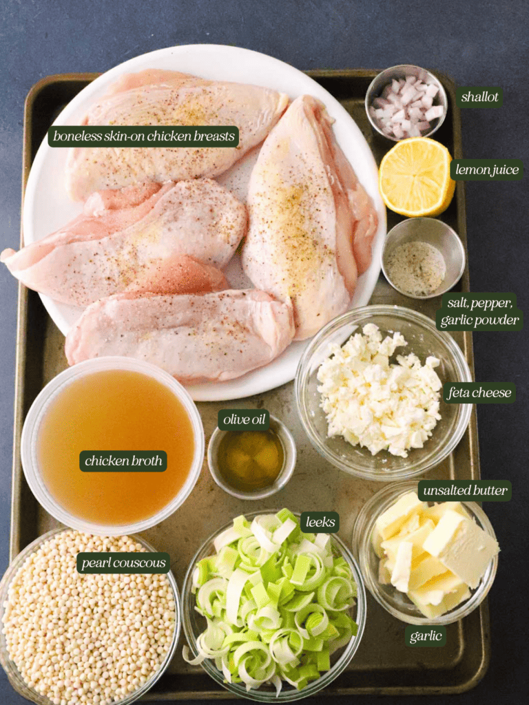 Ingredients for one pot chicken couscous.