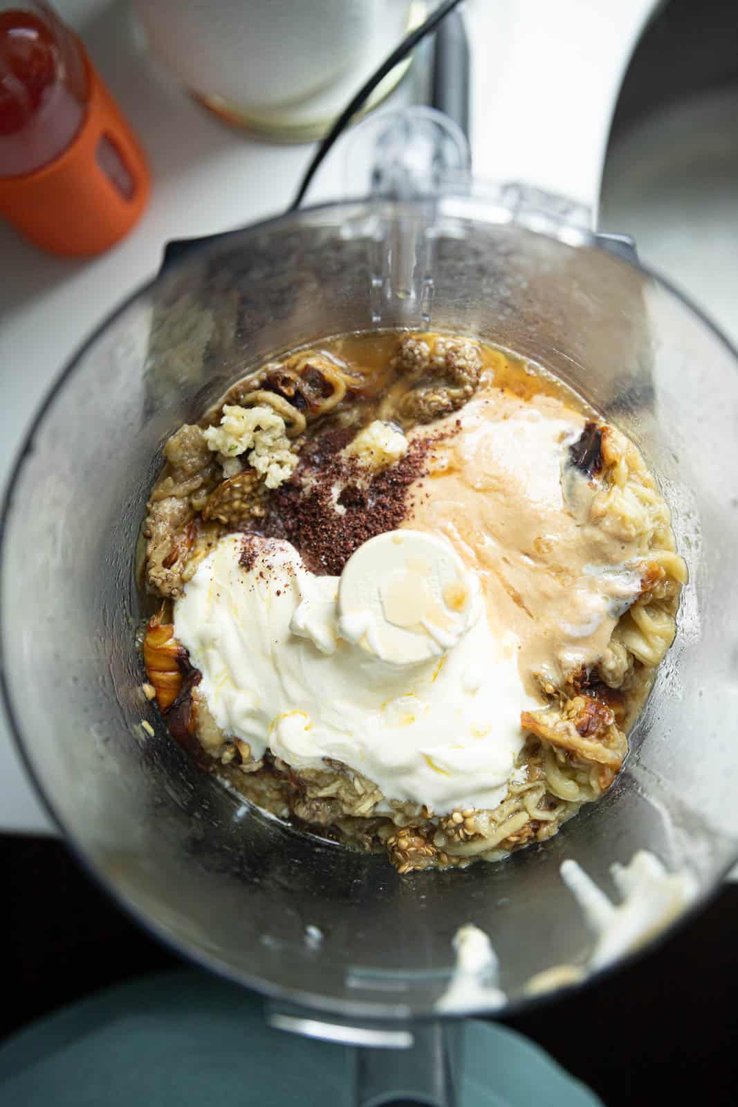 Creamy Whipped Eggplant Dip (Elephante Copycat Recipe) Seasoned and