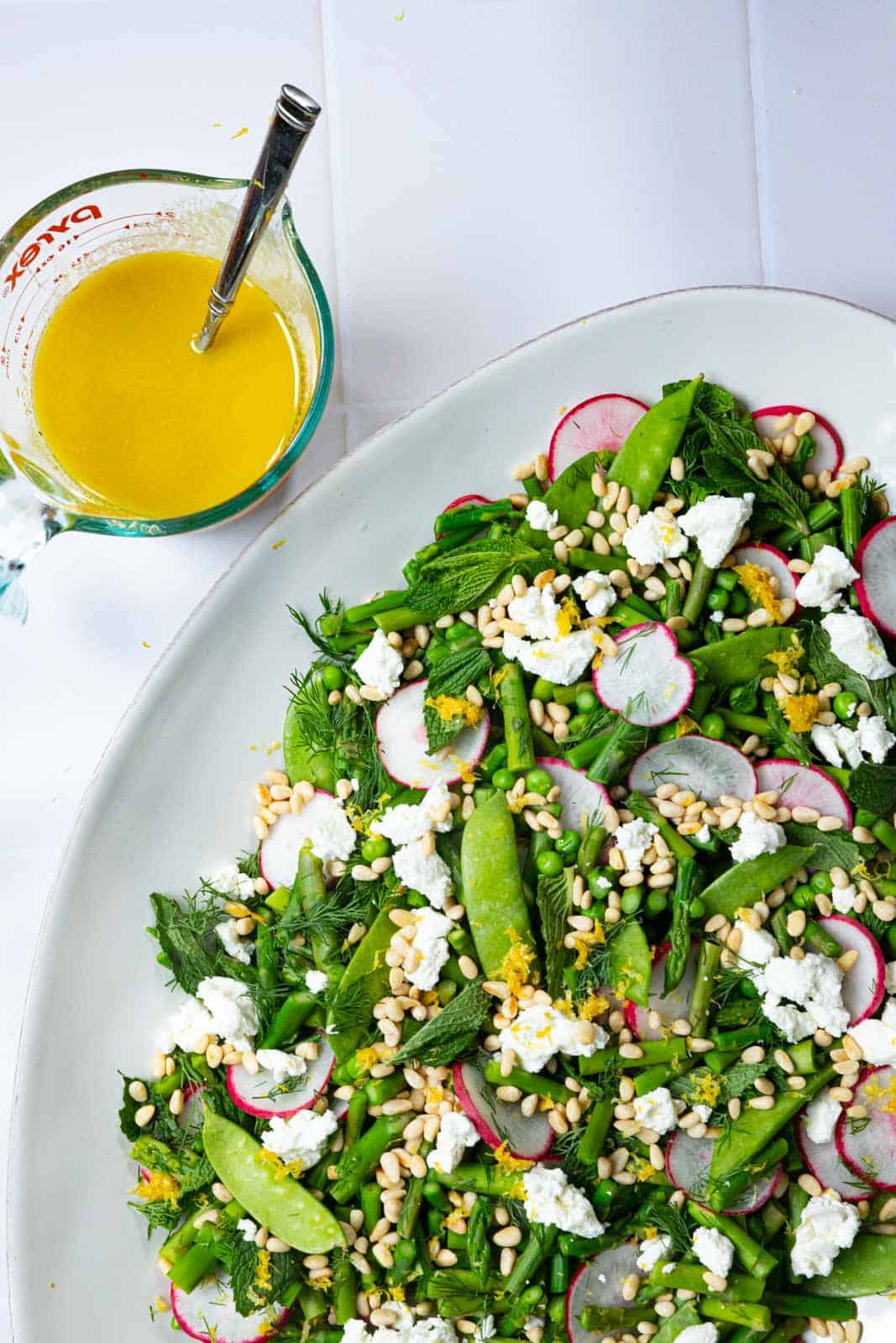 Cold Asparagus Salad With Lemon Dijon Vinaigrette Seasoned And Salted Cold asparagus salad with lemon dijon vinaigrette seasoned and salted