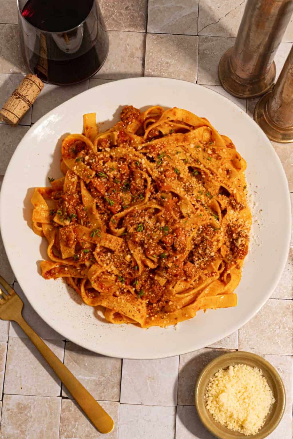 Tagliatelle al Ragu for a Cozy Dinner Night - Seasoned and Salted