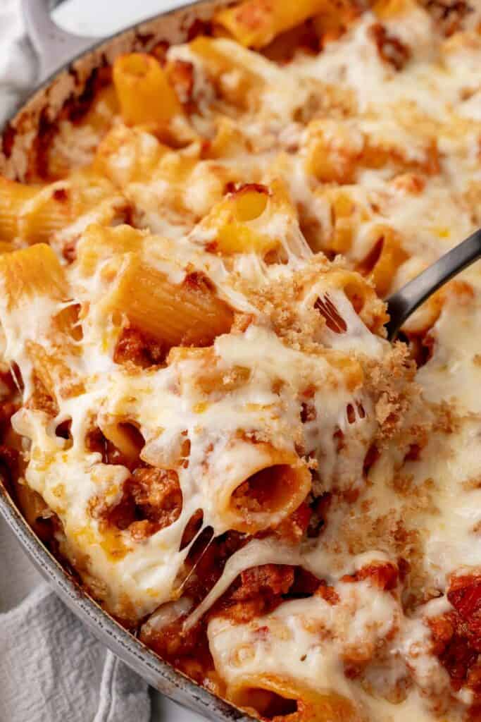 Baked bolognese.