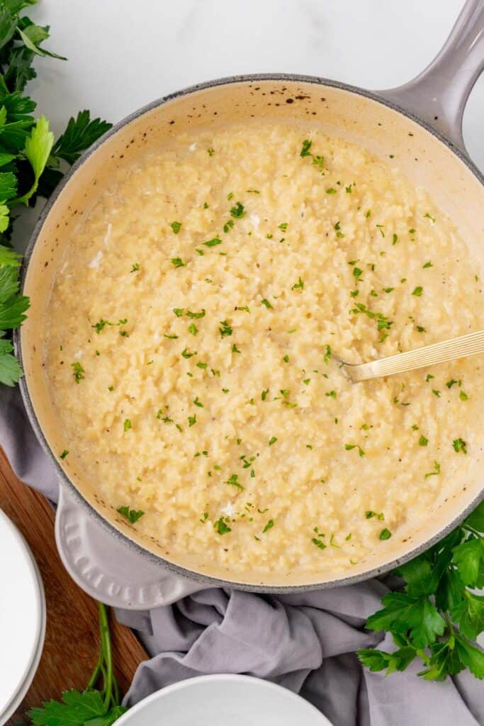 An easy pastina recipe in a pan.