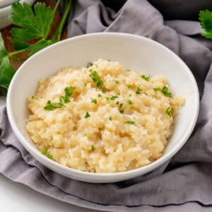 Easy creamy pastina in a bowl.