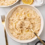 A bowl of lemon risotto.