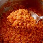 Serving creamy tomato pastina.