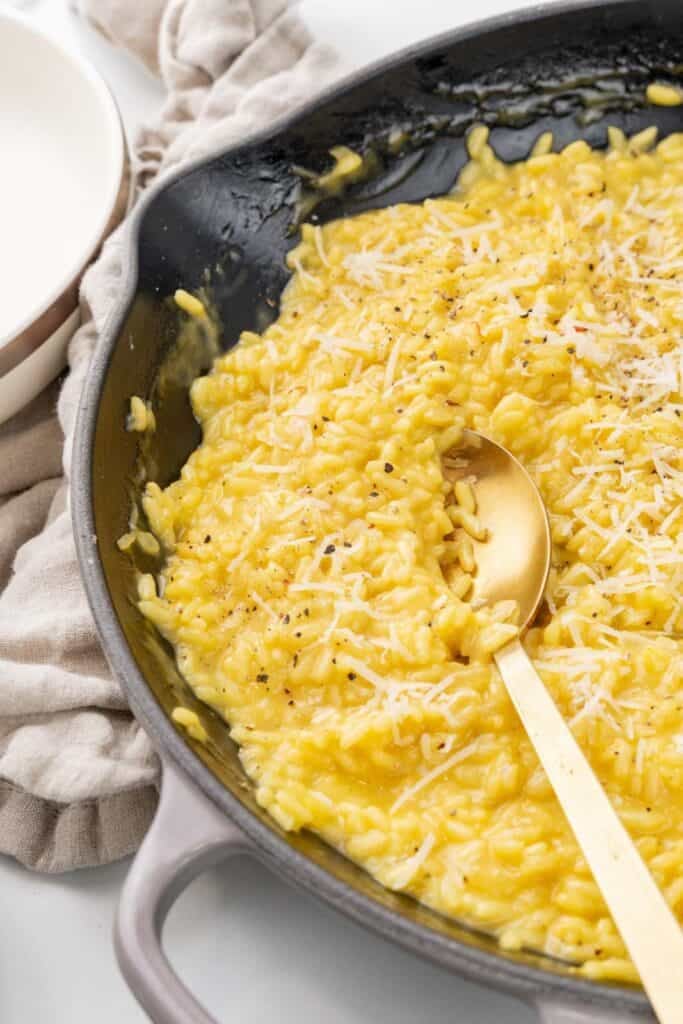 Creamy milanese risotto.