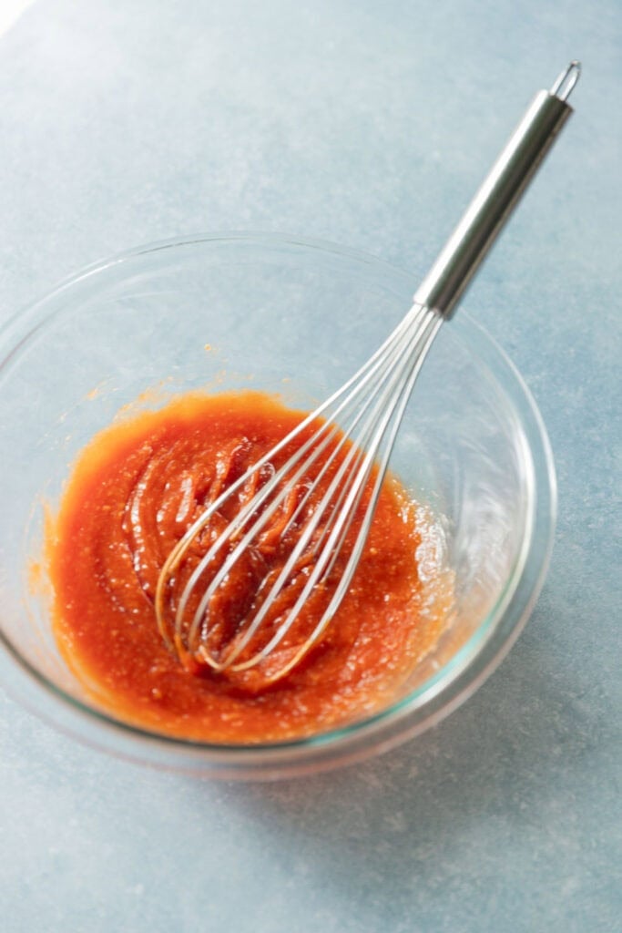 Cocktail sauce for poached shrimp cocktail.