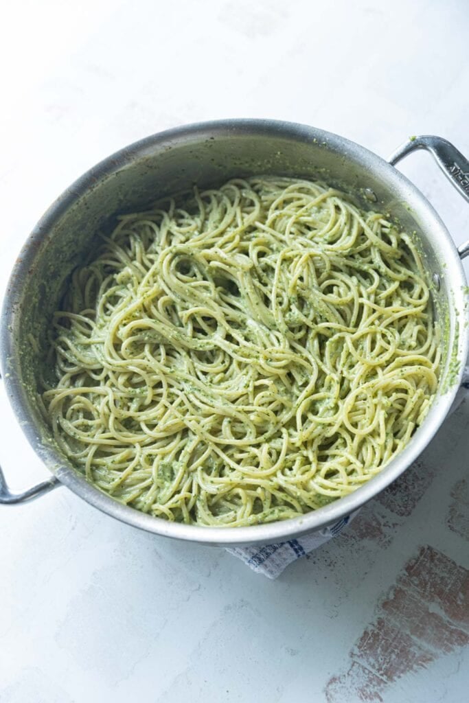 Pesto spaghetti.